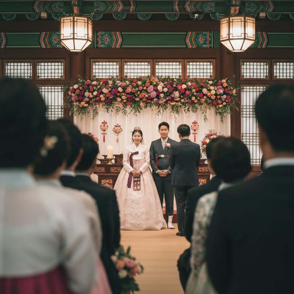 웅장한 결혼식 행사